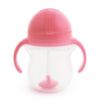 Picture of Munchkin Any Angle Sippy Cup for Toddlers, Weighted Straw Trainer Cup with Click Lock Lid, 7 Ounce, 2 Pack, Pink/Purple