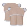 Picture of SWEET DOLPHIN 2 Pack Hooded Baby Towel, 100% Rayon Made from Bamboo, Baby Bath Towel with Hood for Babies, Infant, Toddler and Kids, Large 35 x 35 inch - Brown