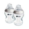 Picture of Tommee Tippee Natural Start Anti-Colic BPA Free Baby Bottles, 9 oz, Newborn 0+ Months, Slow Flow Breast-Like Nipple, Designed for Seamless Transitions Between Bottle and Breast, Pack of 2