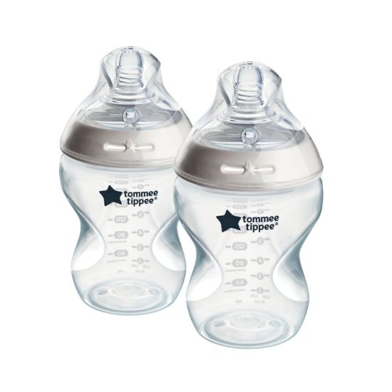 Picture of Tommee Tippee Natural Start Anti-Colic BPA Free Baby Bottles, 9 oz, Newborn 0+ Months, Slow Flow Breast-Like Nipple, Designed for Seamless Transitions Between Bottle and Breast, Pack of 2