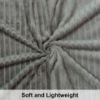 Picture of NTBAY Flannel Fuzzy Toddler Blanket, Fluffy Warm and Lightweight Reversible Stripes Design Baby Plush Blanket, 30x40 Inches, Grey