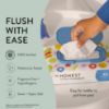 Picture of The Honest Company Plant-Based Toddler Flushable Wipes | Designed for Potty Training | 99% Water, Hypoallergenic, EWG Verified, Safe to Flush | Fragrance Free, 126 Count