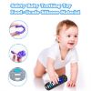 Picture of ROBBEAR Baby Teething Toys, Food Grade Silicone Teether for Babies 3 6 12 18 Months, TV Remote Shape Toddlers Chew Toys, Freezer BPA Free (Pink+Blue)