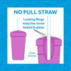 Picture of Re-Play Made in USA 2 Pack Straw Cups for Toddlers, 10 Oz. - Reusable Kids Cups with Straws and Lids, Dishwasher/Microwave Safe - Toddler Cups with Straws 3.13" x 5.5", Navy Blue/Sky Blue