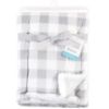Picture of Hudson Baby Unisex Baby Plush Mink and Sherpa Blanket, Gray Plaid, One Size
