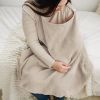 Picture of Konssy Muslin Nursing Cover for Baby Breastfeeding, Breathable 100% Cotton Breastfeeding Cover with Rigid Hoop for Mother Nursing Apron, Multi-use Carseat Canopy (Summer Wheat)