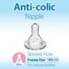 Picture of Dr. Brown’s Natural Flow Preemie Flow Narrow Baby Bottle Silicone Nipple, Slowest Flow, 0m+, 100% Silicone Bottle Nipple, 6 Count(Pack of 1)