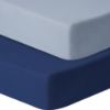 Picture of GUNTAIL Baby Crib Sheets for Boys Girls, 2 Pack Fitted Crib Sheet for Standard Crib and Toddler Mattress, Soft Microfiber Baby Sheet 52x28x8in (Navy & Gray)