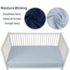 Picture of GUNTAIL Baby Crib Sheets for Boys Girls, 2 Pack Fitted Crib Sheet for Standard Crib and Toddler Mattress, Soft Microfiber Baby Sheet 52x28x8in (Navy & Gray)