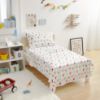 Picture of Amazon Basics Kid's Soft Easy-Wash Lightweight Microfiber 3-Piece Sheet Set, Toddler, Multi Color, Dinosaurs