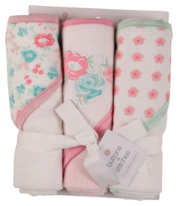 Picture of Buttons and Stitches Baby Boys Infant Hooded Towels