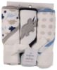 Picture of Cudlie Buttons and Stitches Baby Boys 3 Pack Infant Hooded Towel, Triceratops Prints (GS71365)