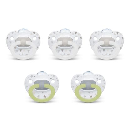 Picture of NUK Comfy Orthodontic Pacifiers, Timeless Collection, 0-6 Months, 5 Count