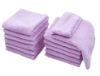 Picture of Kyapoo Baby Washcloths 12 Pack 12x12 Inches Microfiber Coral Fleece Extra Absorbent and Soft for Newborns, Infants and Toddlers-Purple