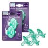 Picture of Philips Avent Soothie 3-18 Month Orthodontic Baby Pacifiers, 100% Silicone Pacifiers, One Piece, BPA-Free, Green, 4 Pack, Model SCF192/45
