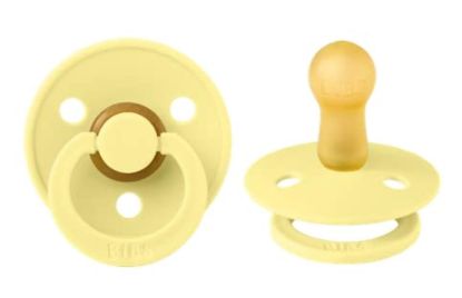 Picture of BIBS Pacifiers Colour Collection | Natural Rubber Baby Pacifier | Set of 2 BPA-Free Soothers | Made in Denmark | 6+ Months (Pack of 2) | Sunshine