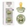 Picture of BIBS Pacifiers Colour Collection | Natural Rubber Baby Pacifier | Round Nipple | Set of 2 BPA-Free Soothers | Made in Denmark | 6+ Months (Pack of 2) | Sage