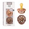 Picture of BIBS Pacifiers - Boheme Collection | BPA-Free Baby Pacifier | Made in Denmark | Set of 2 Peach/Woodchuck Color Premium Soothers | Size 6-18 Months