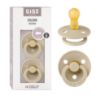 Picture of BIBS Pacifiers Colour Collection | Natural Rubber Baby Pacifier | Round Nipple | Set of 2 BPA-Free Soothers | Made in Denmark | 6+ Months (Pack of 2) | Vanilla