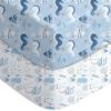 Picture of Yoofoss Pack and Play Sheets Fitted, Mini Crib Sheets 2-Pack for Pack N Play Mattress, Stretchy Playard Sheet, Soft and Breathable Submarine World