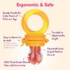 Picture of NatureBond Baby Food Feeder/Fruit Feeder Pacifier Nibbler (2 Pack) - Infant Teething Toy Teether Weaning in Appetizing Colors | + Additional Silicone Sacs