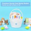 Picture of CubesLand Easter Basket for Kids & Babies - Soft & Safe Handwoven Cotton Rope Bunny Basket, Easter Egg Hunt & Festive Decor, Blue, Small