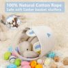 Picture of CubesLand Easter Basket for Kids & Babies - Soft & Safe Handwoven Cotton Rope Bunny Basket, Easter Egg Hunt & Festive Decor, Blue, Small
