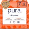 Picture of Pura Size 7 Eco-Friendly Diapers (33+lbs) Totally Chlorine Free (TCF) Hypoallergenic, Soft Organic Cotton Comfort, Sustainable, up to 12 Hours Leak Protection, Allergy UK,1 Pack of 17 Diapers