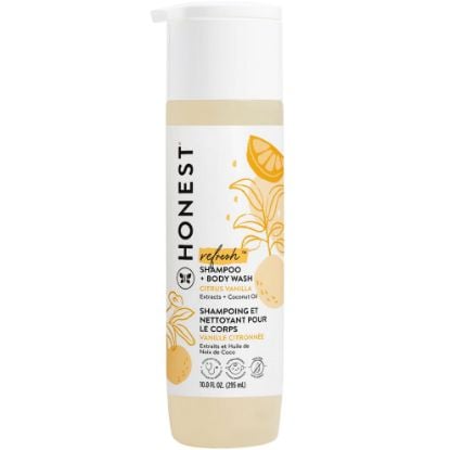 Picture of The Honest Company 2-in-1 Cleansing Shampoo + Body Wash | Gentle for Baby | Naturally Derived, Tear-free, Hypoallergenic | Citrus Vanilla Refresh, 10 fl oz