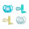Picture of Tommee Tippee Ultra-Light Silicone Pacifier, 6-18 Months, Symmetrical One-Piece Design, BPA-Free Silicone Binkies, Blue/Green/Yellow, Pack of 4