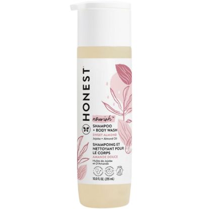 Picture of The Honest Company 2-in-1 Cleansing Shampoo + Body Wash | Gentle for Baby | Naturally Derived, Tear-free, Hypoallergenic | Sweet Almond Nourish, 10 fl oz