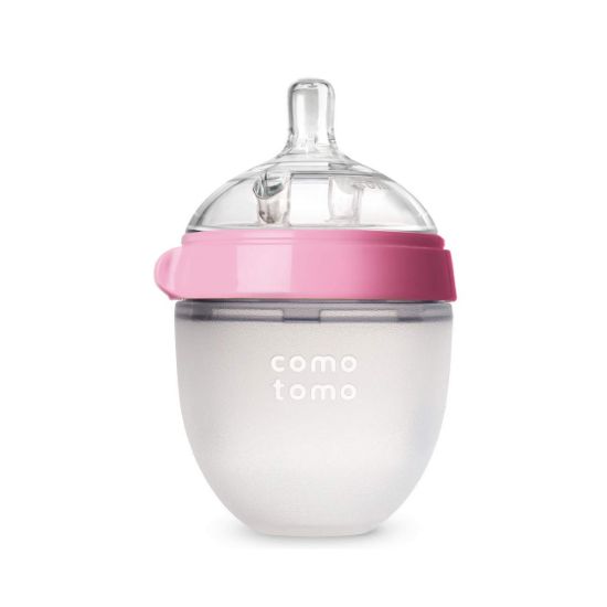 Picture of Comotomo Natural Feel Baby Bottle, Pink, 5 Oz