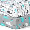Picture of Pack n Play Sheets, BROLEX 2 Pack Mini Crib Sheets,Stretchy Portable Fitted Playard Sheet Set, Convertible Playard Mattress Cover,Ultra Soft Breathable Material,Elephant Whale