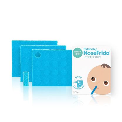 Picture of Frida Baby Nasal Aspirator Original 60 NoseFrida Filter Refills, Replacement Filters, Hygiene Filters for NoseFrida The Snotsucker, BPA Free, Latex Free