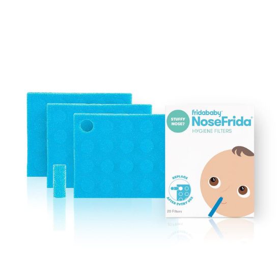 Picture of Frida Baby Nasal Aspirator Original 60 NoseFrida Filter Refills, Replacement Filters, Hygiene Filters for NoseFrida The Snotsucker, BPA Free, Latex Free