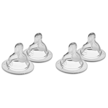 Picture of MAM Bottle Nipples Medium Flow Nipple Level 2, for 2+ Months, SkinSoft Silicone Nipples for Baby Bottles, Fits All MAM Bottles, 4 Pack
