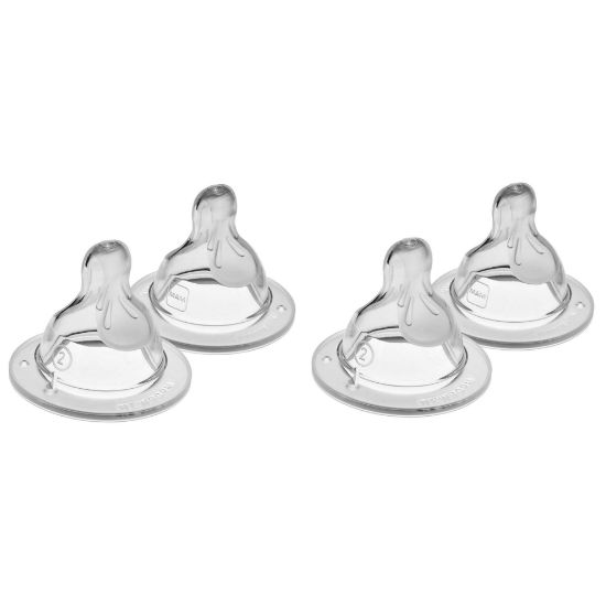 Picture of MAM Bottle Nipples Medium Flow Nipple Level 2, for 2+ Months, SkinSoft Silicone Nipples for Baby Bottles, Fits All MAM Bottles, 4 Pack