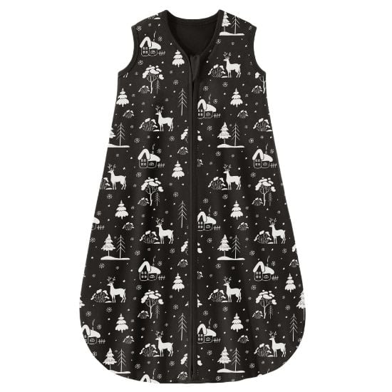 Picture of Yoofoss Baby Sleep Sack 12-18 Months 0.5 TOG Baby Wearable Blanket, 100% Cotton Infant Toddler Sleeping Sack 2-Way Zipper Lightweight Sleep Sack, Black Forest