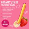 Picture of Earth's Best Organic Baby Food, Dissolvable Teething Snack for Babies 6 Months and Older, Strawberry Banana Crunchy Sticks, .56 oz Pack (Pack of 5)