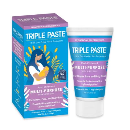 Picture of Triple Paste Multi-Purpose Baby Healing Ointment, 2 oz Tube, Diaper Rash Cream and Skin Protectant for Hands, Face and Bottom Treats, Soothes and Prevents with Zinc Oxide (Packaging May Vary)