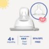 Picture of MAM Bottle Nipples Fast Flow Nipple Level 3, for 4+ Months, SkinSoft Silicone Nipples for Baby Bottles, Fits All MAM Bottles, 4 Pack