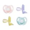 Picture of Tommee Tippee Ultra-Light Silicone Pacifier, 6-18 Months, Symmetrical One-Piece Design, BPA-Free Silicone Binkies, Pink/Violet/Yellow, Pack of 4