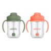 Picture of Dr. Brown's Milestones, Baby's First Straw Cup Sippy Cup with Straw, 6m+, 9oz/270ml, 2 Pack, Coral & Olive Green, BPA Free