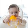 Picture of Dr. Brown's Milestones, Baby's First Straw Cup Sippy Cup with Straw, 6m+, 9oz/270ml, 2 Pack, Dark Blue & Vintage Yellow, BPA Free