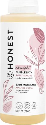 Picture of The Honest Company Foaming Bubble Bath | Gentle for Baby | Naturally Derived, Tear-free, Hypoallergenic | Sweet Almond Nourish, 12 fl oz