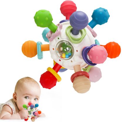 Picture of TOHIBEE Baby Montessori Sensory Toys for 0-6 6-12 Months, Food Grade Teething Toys for Babies 0 3 6 9 12 18 Months, Newborn Infant Learning Developmental Toys Gifts for 1 2 Year Old Boys Girls