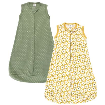 Picture of Hudson Baby Unisex Baby Cotton Wearable Sleeping Bag, Sack, Blanket, Sage Floral Sleeveless, 0-3 Months