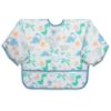 Picture of Bumkins Sleeved Bib for Girl or Boy, Baby and Toddler for 6-24 Mos, Essential Must Have for Eating, Feeding, Baby Led Weaning Supplies, Long Sleeve Mess Saving Food Catcher, Fabric, Dinosaur Gray