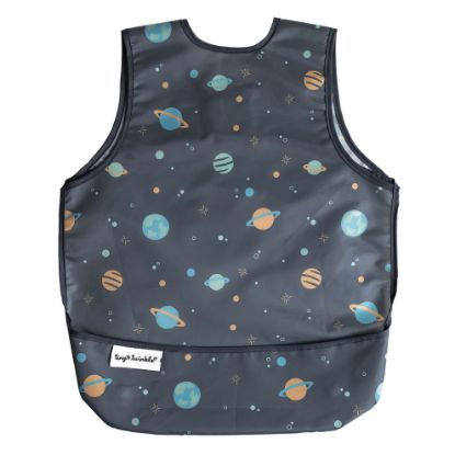 Picture of Tiny Twinkle Mess Proof Baby Bib - Waterproof & Lightweight Baby-Led Weaning Apron | 100% Recycled Polyester, Easy Clean & Machine Washable (Space, Large 2-4 Years)