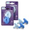 Picture of Philips Avent Soothie 3-18 Months Orthodontic Baby Pacifiers, 100% Silicone Pacifiers, One Piece, BPA-Free, 2 Sky Blue and 2 Light Blue, 4 Pack, Model SCF192/71